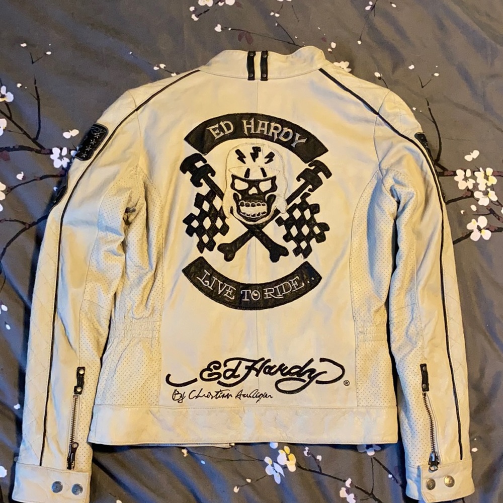 Authentic Ed Hardy leather Jacket